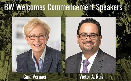 photo of BW 2021 Commencement Speakers Gina Vernaci and Victor A. Ruiz